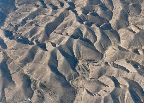 Archive record 869: el-Azarije, Jericho road, Khan Hatrur, Khan el-Meschrab, Deir el-Kelt, Jebel Karantal, etc.: Jericho road in the Wadi er-Rummane, Nebi Musa road south of Khan el-Meschrab