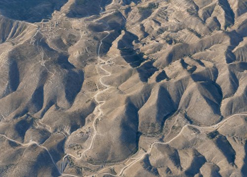 Archive record 869b: el-Azarije, Jericho road, Khan Hatrur, Khan el-Meschrab, Deir el-Kelt, Jebel Karantal, etc.: Jericho road in the Wadi er-Rummane, Nebi Musa road south of Khan el-Meschrab