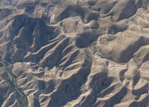 Archive record 871: el-Azarije, Jericho road, Khan Hatrur, Khan el-Meschrab, Deir el-Kelt, Jebel Karantal, etc.: Khan el-Meschrab and northeastern surroundings to the Wadi el-Kelt