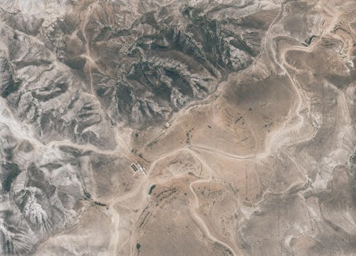 Archive record 871b: el-Azarije, Jericho road, Khan Hatrur, Khan el-Meschrab, Deir el-Kelt, Jebel Karantal, etc.: Khan el-Meschrab and northeastern surroundings to the Wadi el-Kelt