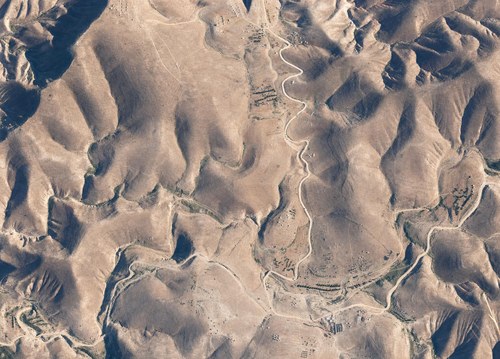 Archive record 872c: el-Azarije, Jericho road, Khan Hatrur, Khan el-Meschrab, Deir el-Kelt, Jebel Karantal, etc.: Khan el-Meschrab and northeastern surroundings to the Wadi el-Kelt, like no. 871 with western continuation