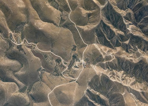 Archive record 872d: el-Azarije, Jericho road, Khan Hatrur, Khan el-Meschrab, Deir el-Kelt, Jebel Karantal, etc.: Khan el-Meschrab and northeastern surroundings to the Wadi el-Kelt, like no. 871 with western continuation