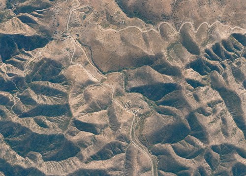 Archive record 872g: el-Azarije, Jericho road, Khan Hatrur, Khan el-Meschrab, Deir el-Kelt, Jebel Karantal, etc.: Khan el-Meschrab and northeastern surroundings to the Wadi el-Kelt, like no. 871 with western continuation
