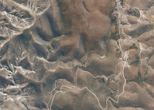 Archive record 872m: el-Azarije, Jericho road, Khan Hatrur, Khan el-Meschrab, Deir el-Kelt, Jebel Karantal, etc.: Khan el-Meschrab and northeastern surroundings to the Wadi el-Kelt, like no. 871 with western continuation