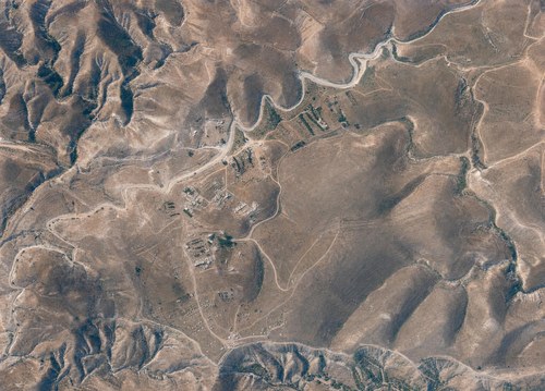Archive record 877c: el-Azarije, Jericho road, Khan Hatrur, Khan el-Meschrab, Deir el-Kelt, Jebel Karantal, etc.: southeast of (not northeast of) of Khan el-Meschrab, Nebi Musa road, like no. 873 with southeastern continuation the road
