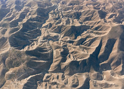 Archive record 881: el-Azarije, Jericho road, Khan Hatrur, Khan el-Meschrab, Deir el-Kelt, Jebel Karantal, etc.: like no. 880 with southeastern continuation the Nebi Musa road to 1 km vor Nebi Musa