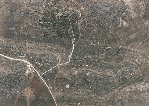 Archive record 941a: overview of the terrain of Khirbet Bet Schaar, Hebron road of Khirbet Bet Sawir to Bir el-Haddsch Ramadan