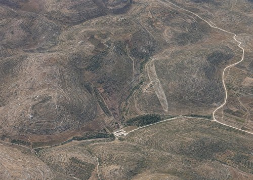 Archive record 954: Birket el-Arrub and western surroundings with Wadi esch-Schech and the Hebron road from Khan el-Kuschuk to Khirbet Kufin and Khirbet el-Kutt