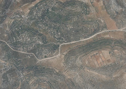 Archive record 956: Southern continuation of no. 955 with the Hebron road near Khirbet el-Kutt