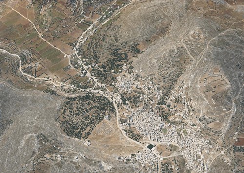 Archive record 964: Hebron with its immediate northern and western foreground, Jerusalem and Dura roads