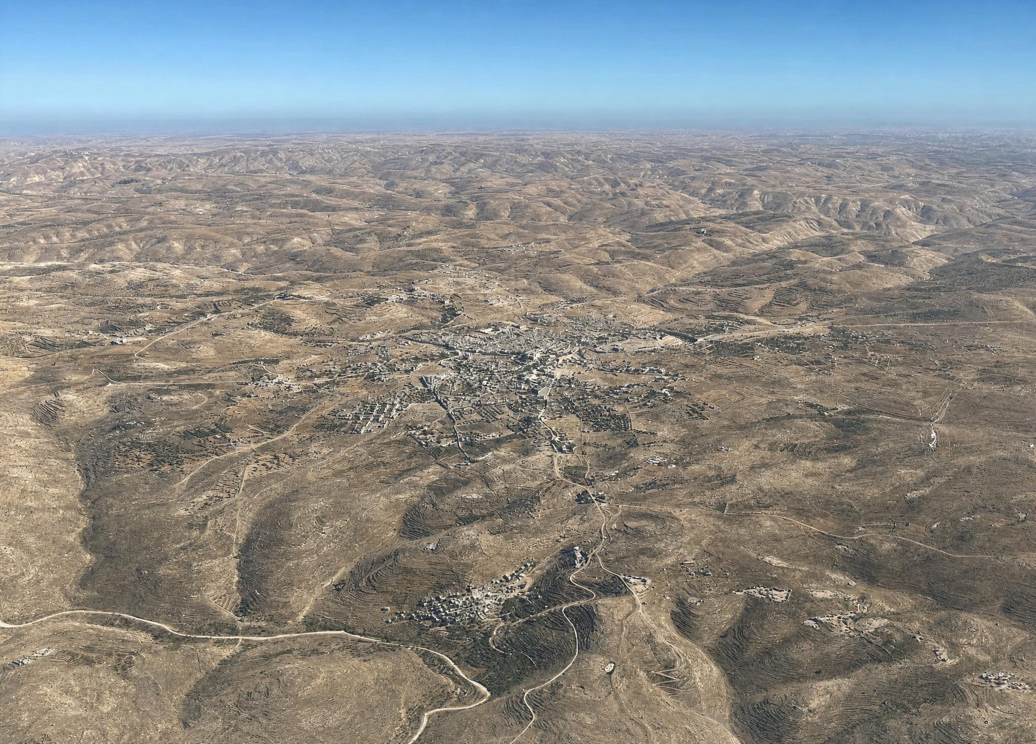 Jerusalem and its surroundings from the west-northwest.