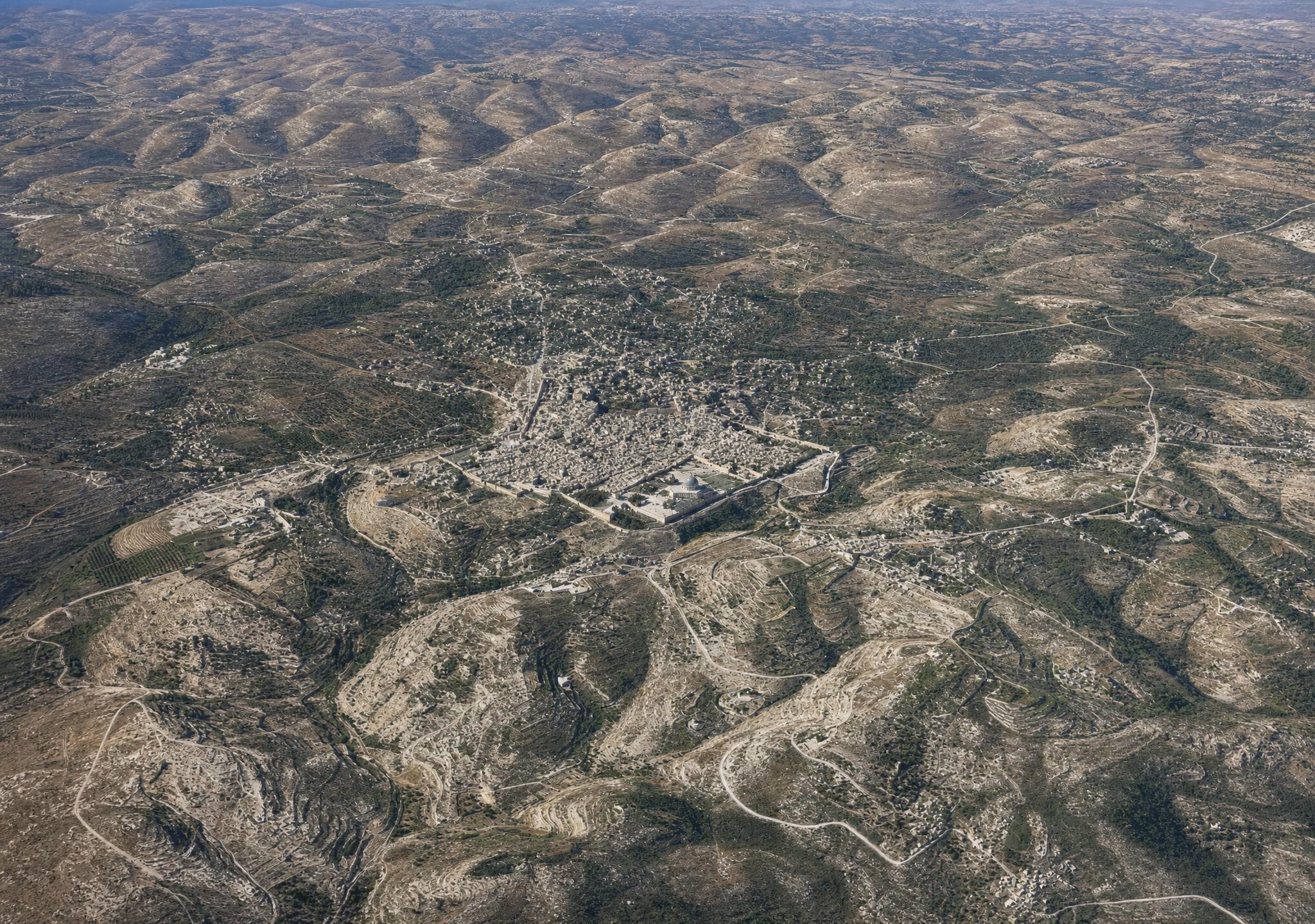Jerusalem and its surroundings from the southeast.