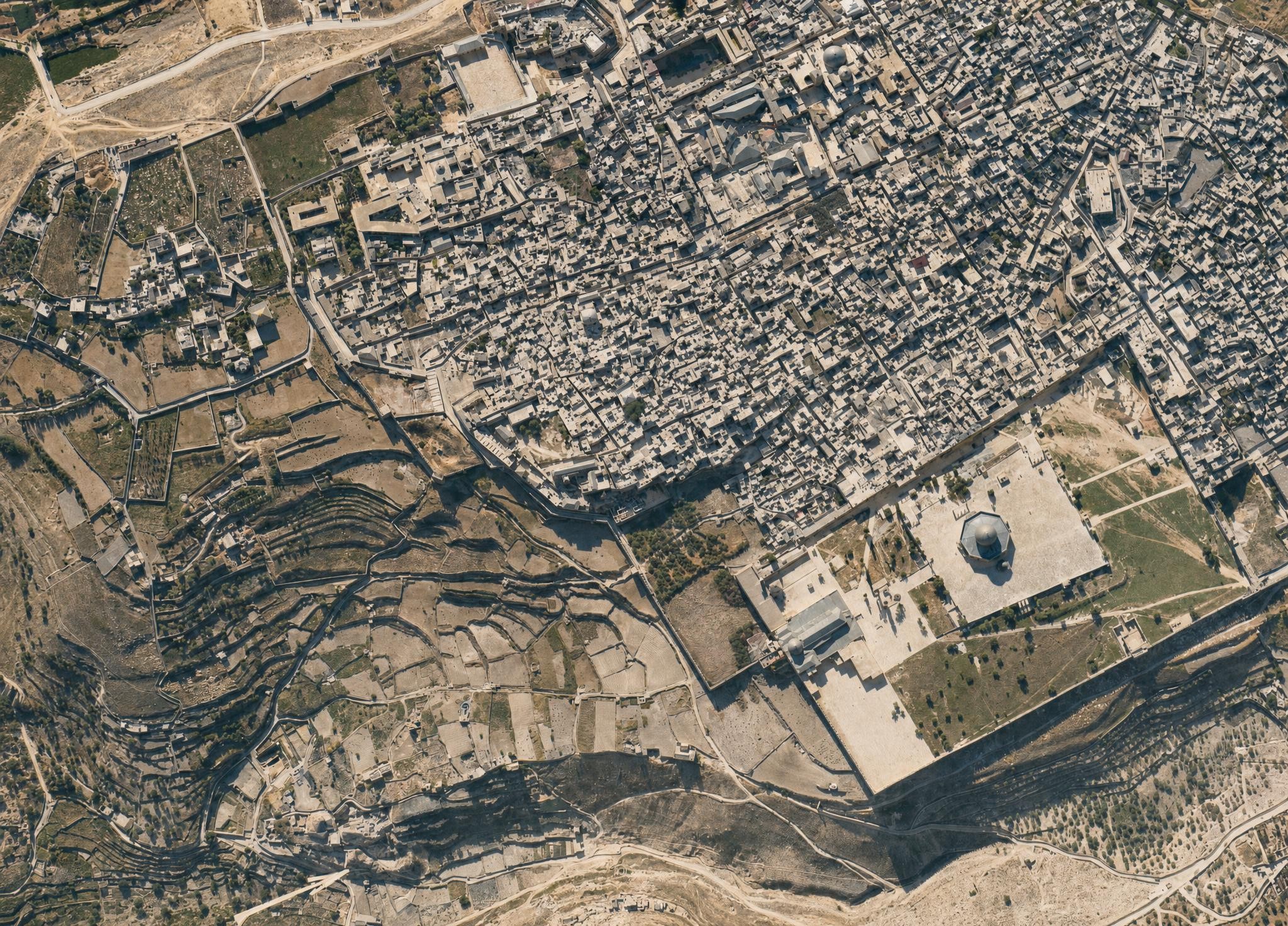 Old Jerusalem. View toward the southeast.