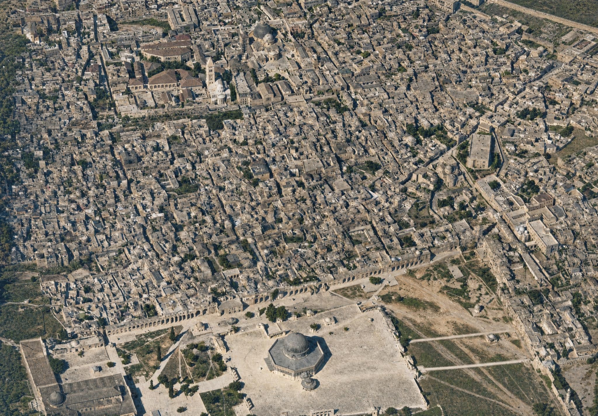 The Temple platform and Jerusalem. View toward the east-southeast.