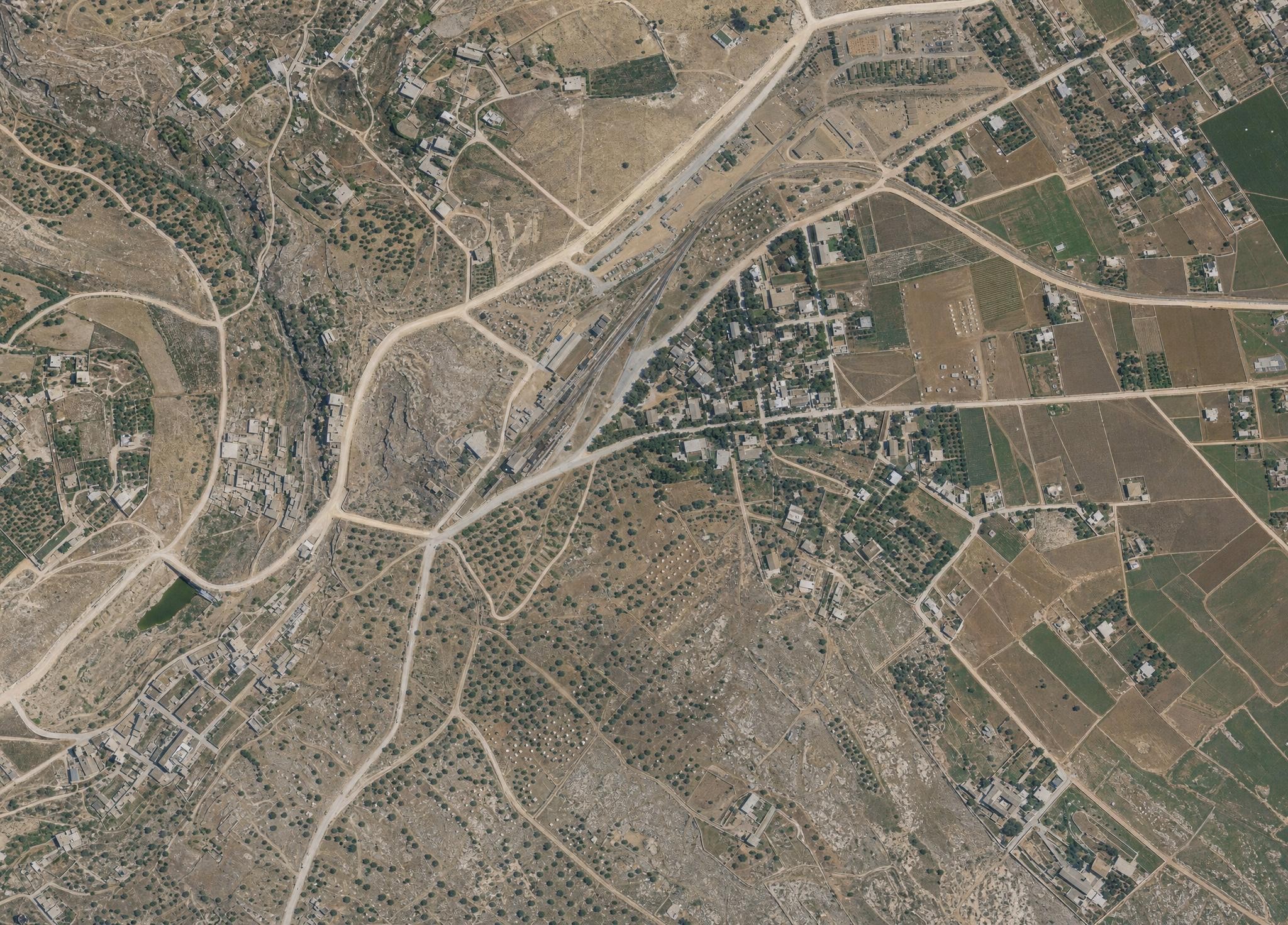 Jerusalem's southern suburb with the German Colony. View toward the northwest.