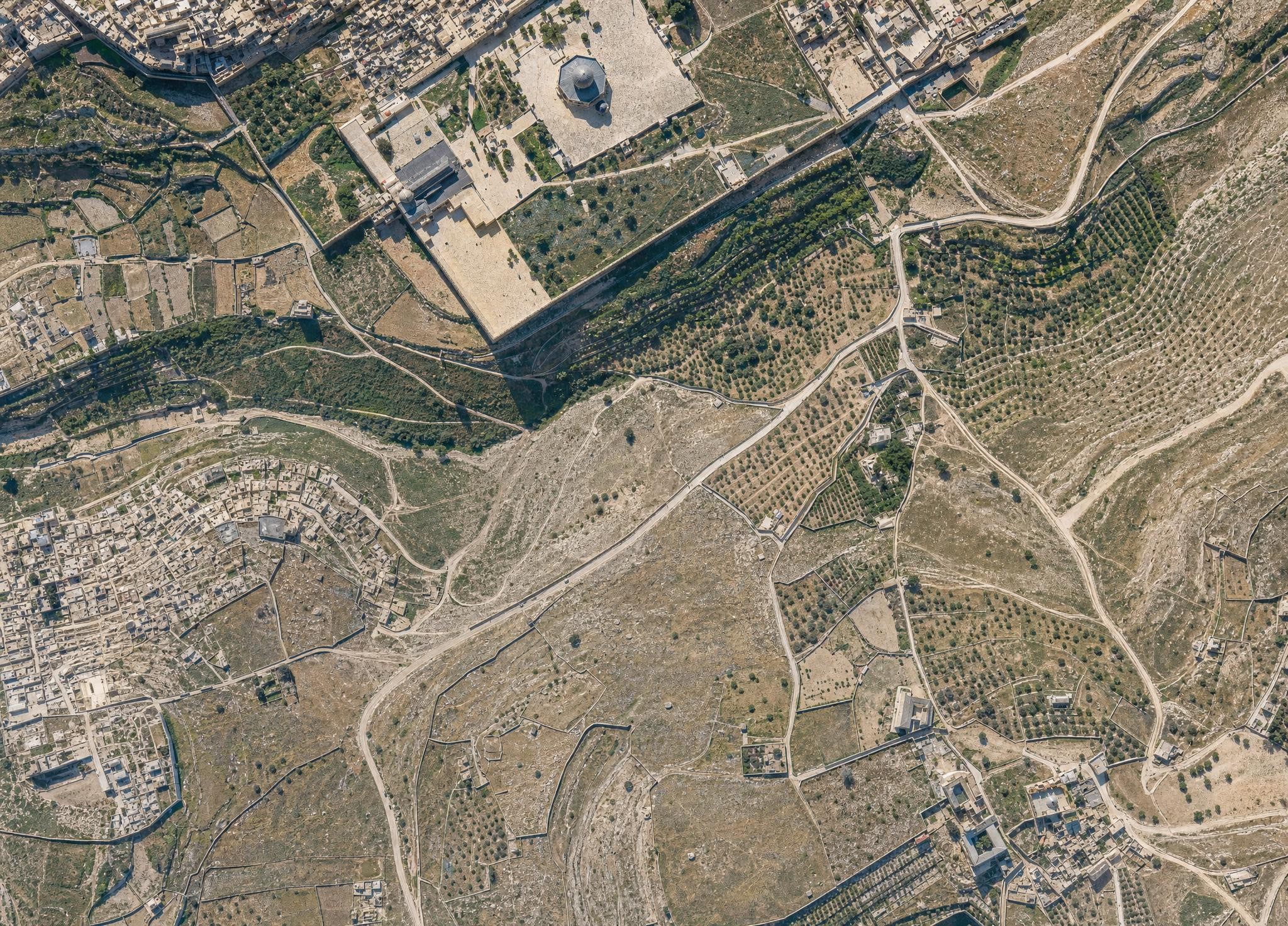 The Mount of Olives and the Kidron Valley. View toward the southeast.