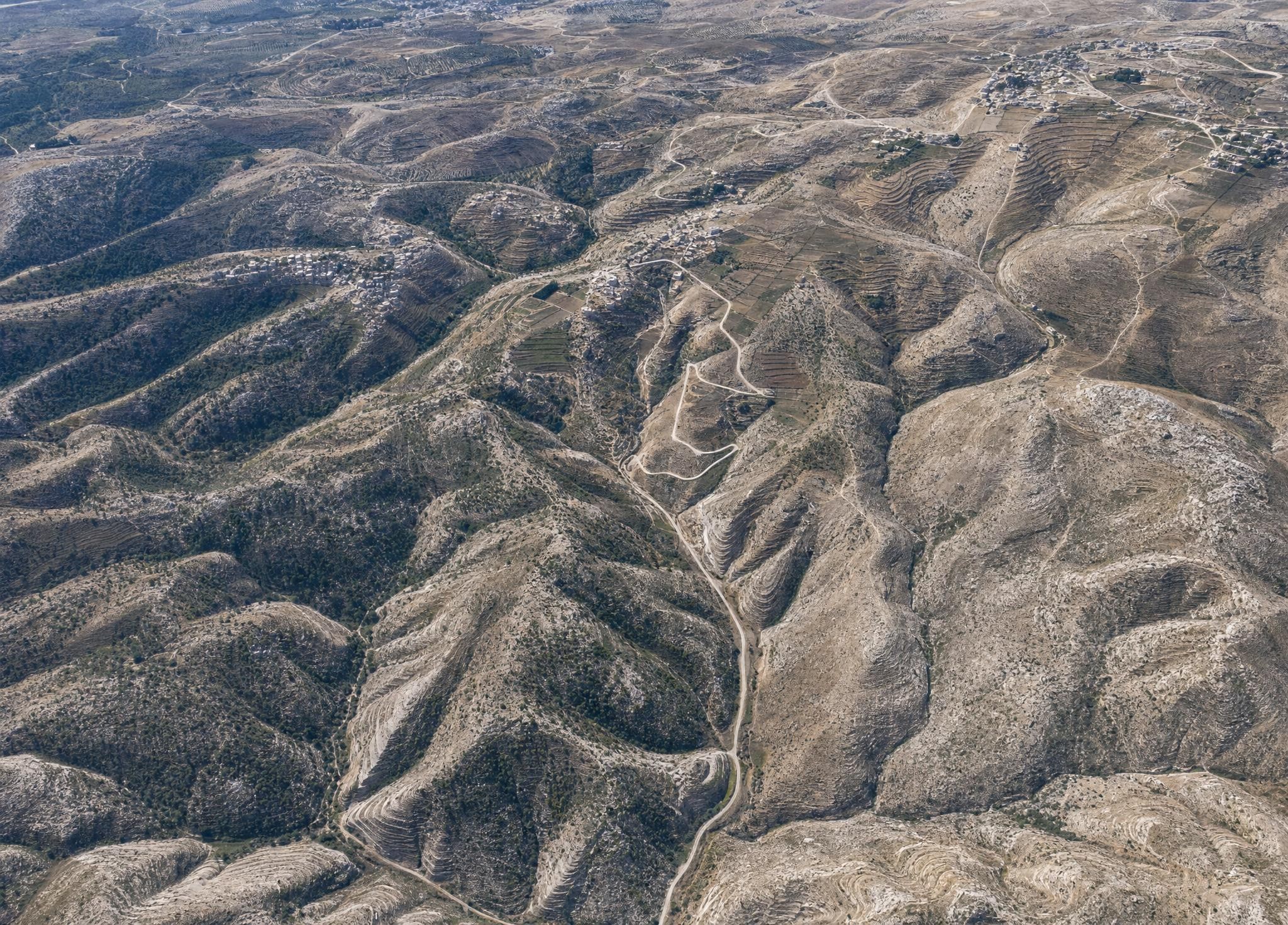 The Jericho road I (descent from Bethany). View toward the northeast.