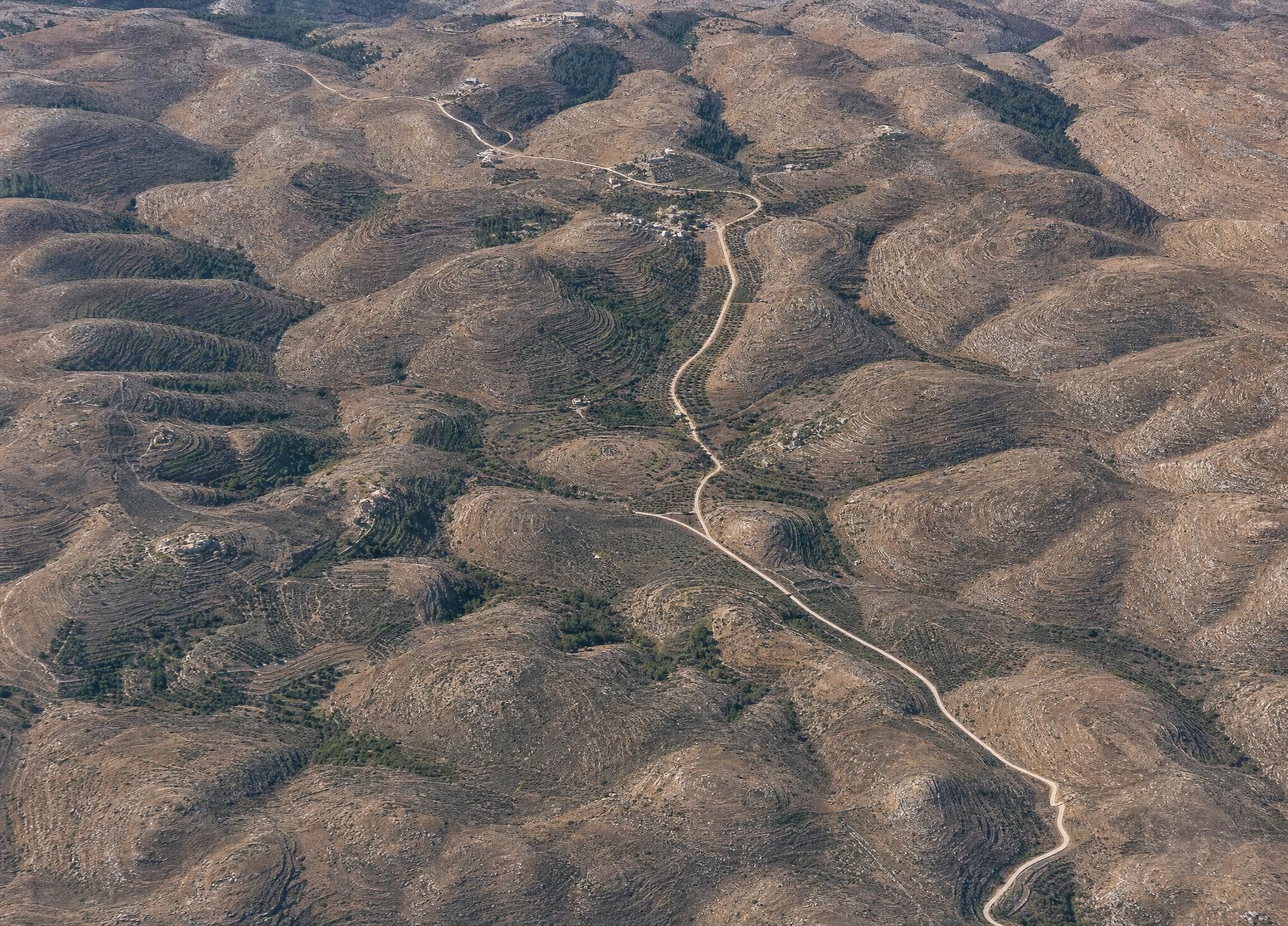 The western road from Jerusalem. View toward the southeast.