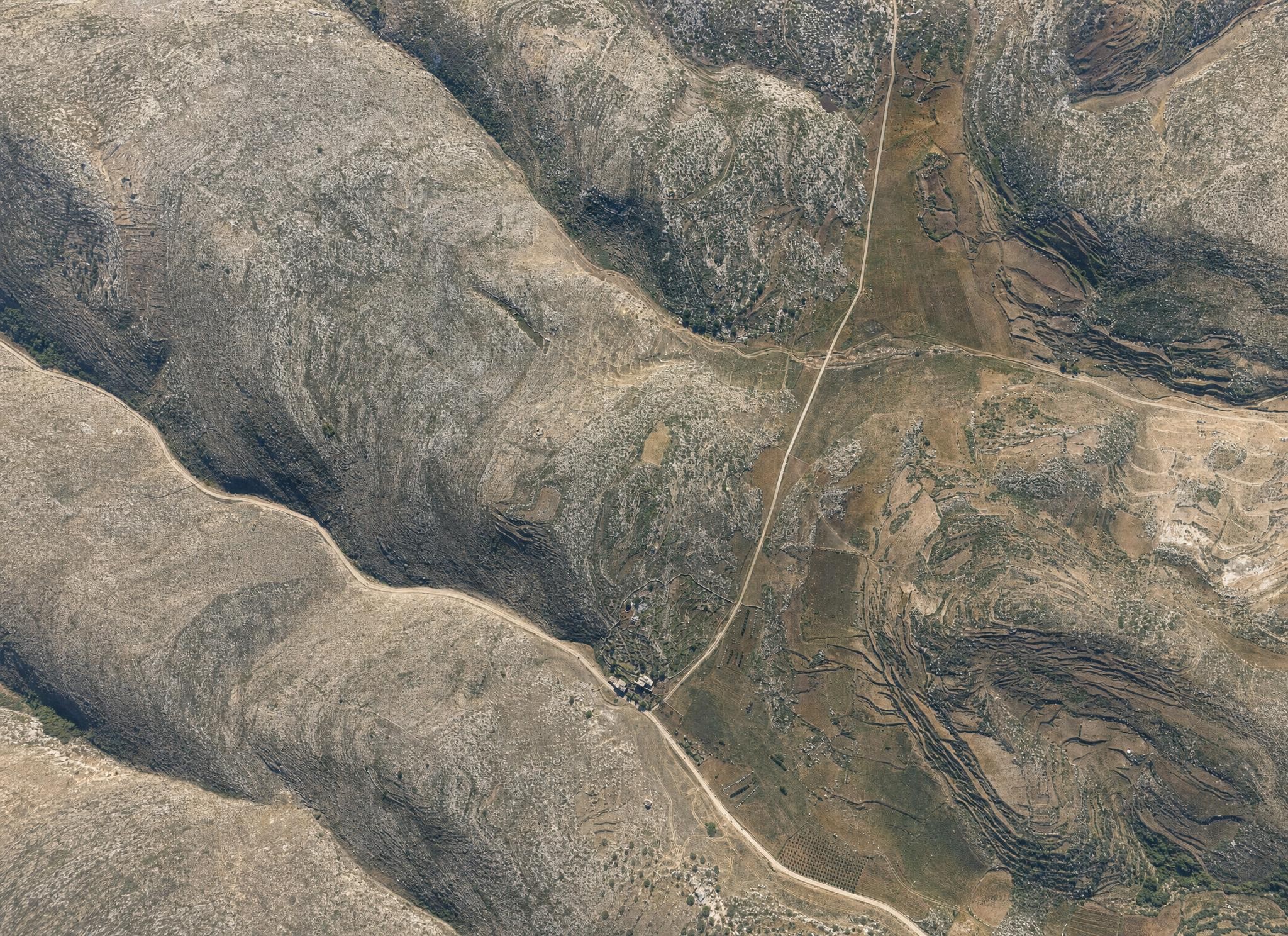 Descent to the hill country (Bab el-Wad). View toward the north.