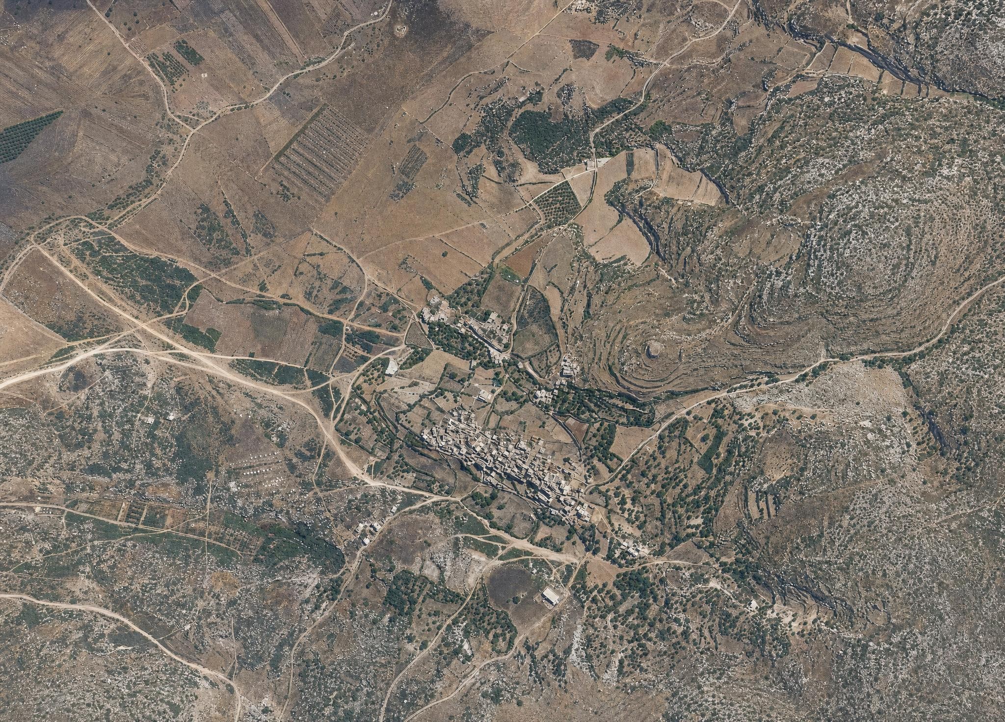 A village in the hill country (Aijalon-Jalo). View toward the west-southwest.