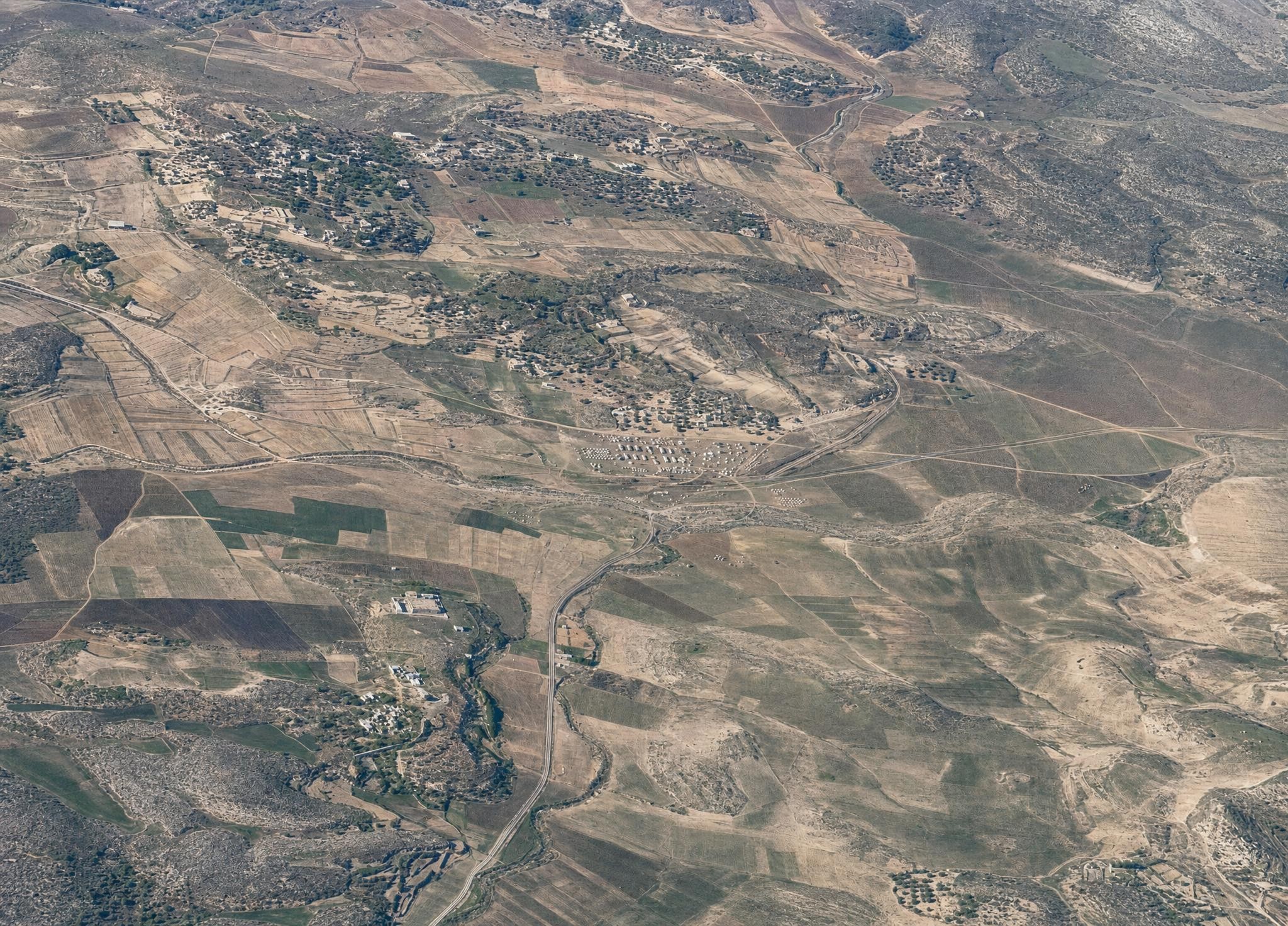 By the brook Sorek (Zorah, Beth-Shemesh). View toward the north.