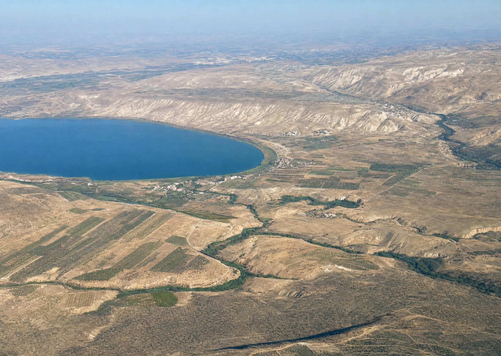 Southern end of the Sea of Tiberias. View toward the southwest.