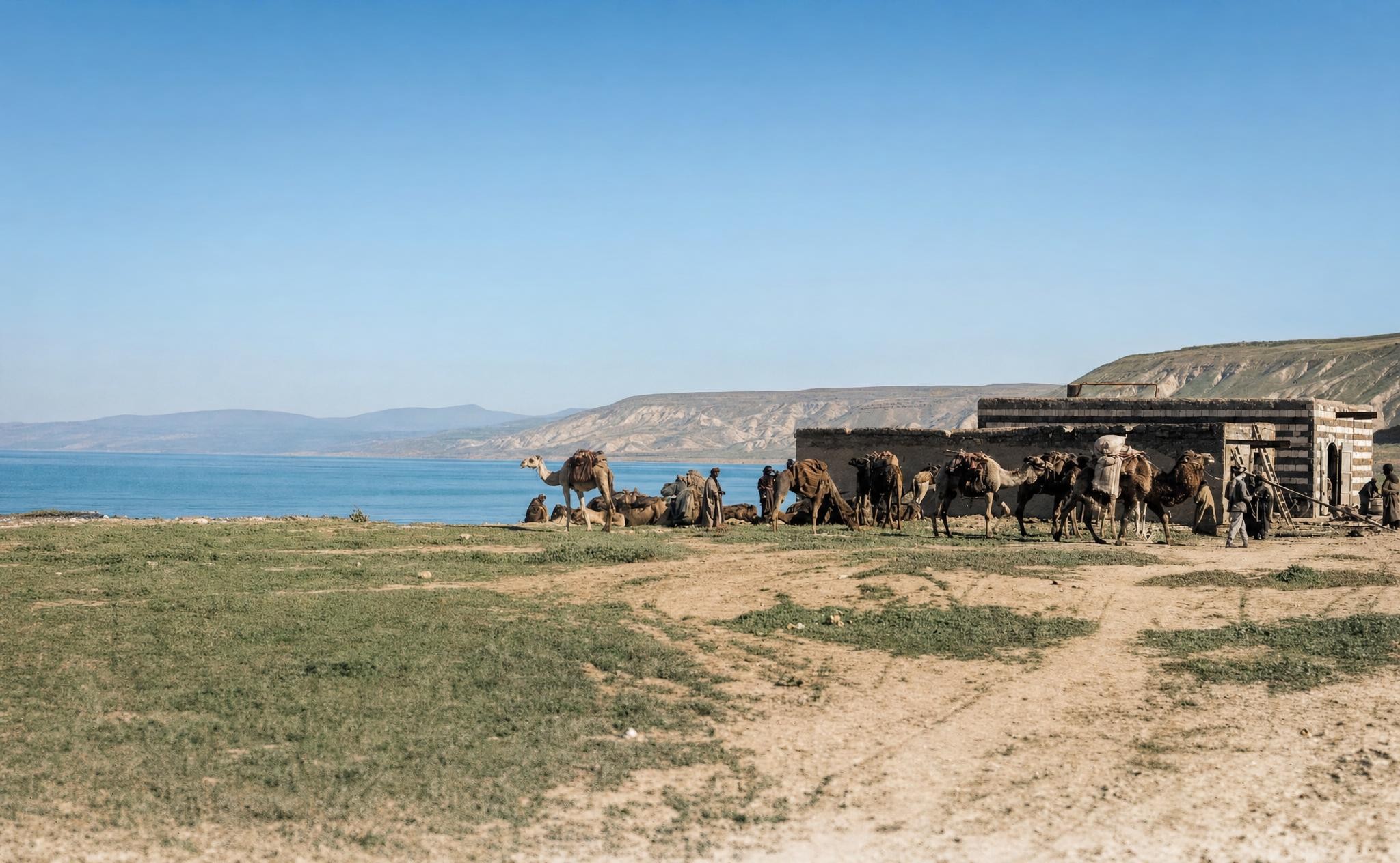 Eastern shore of the Sea of Tiberias from the south-southwest.