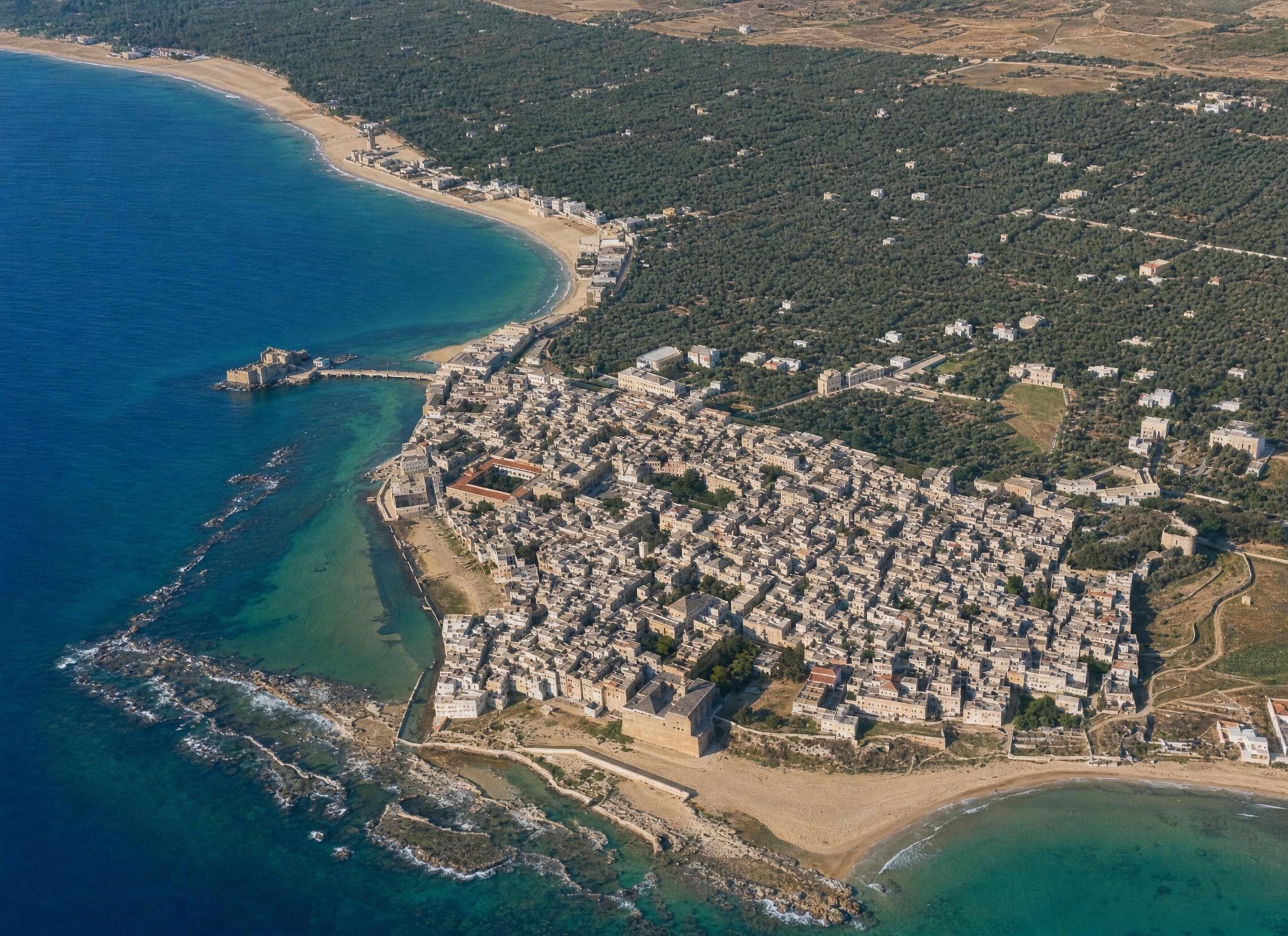 Sidon with harbor and gardens. View toward the west-southwest.