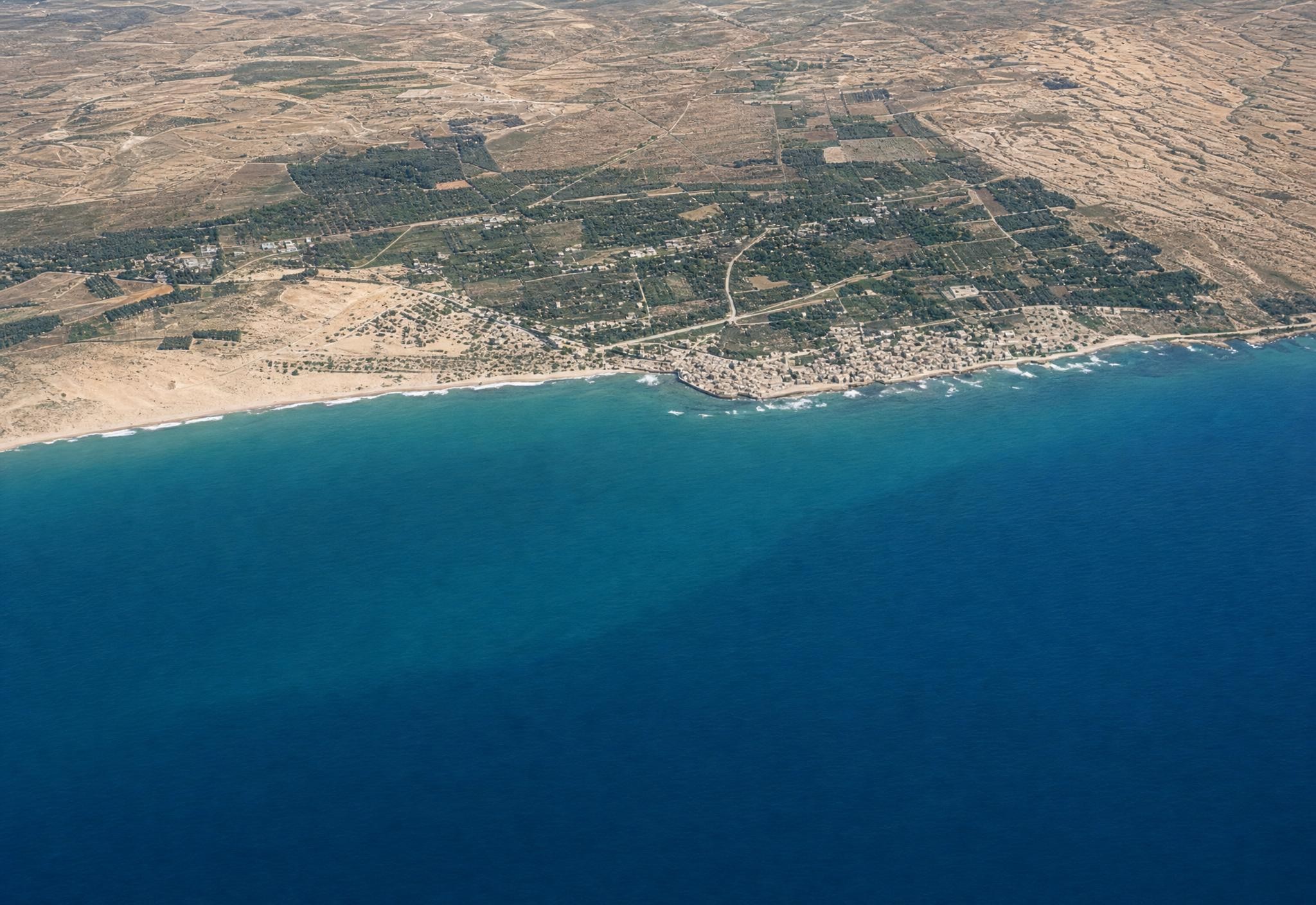 Jaffa and its wider surroundings. View toward the west.
