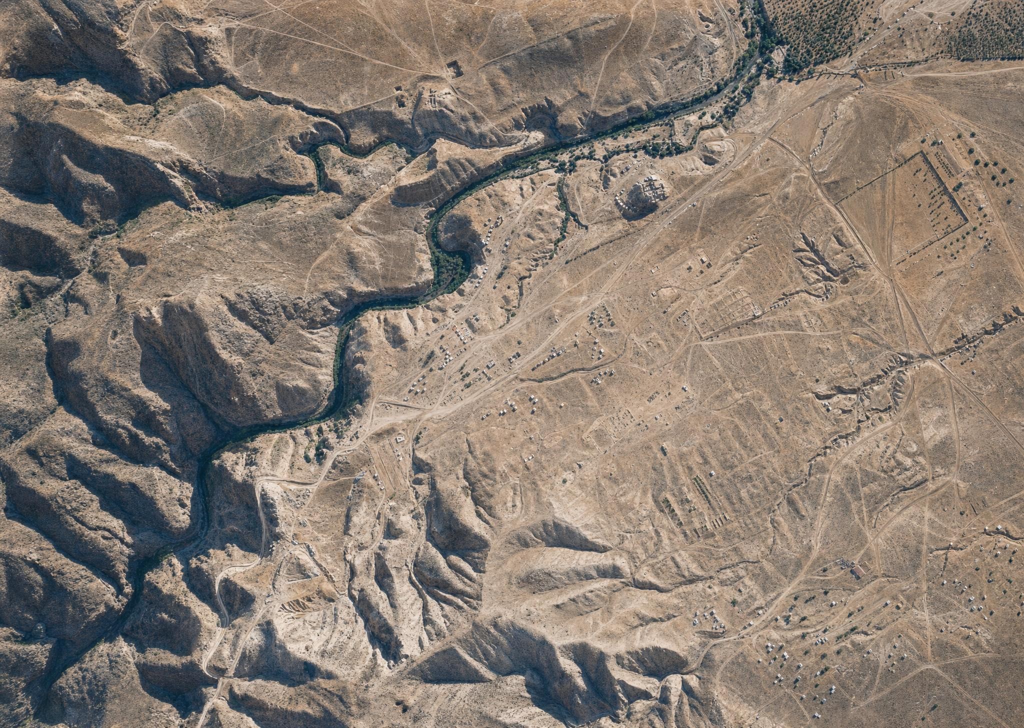 Herodian Jericho and the Jerusalem road. View toward the southwest.