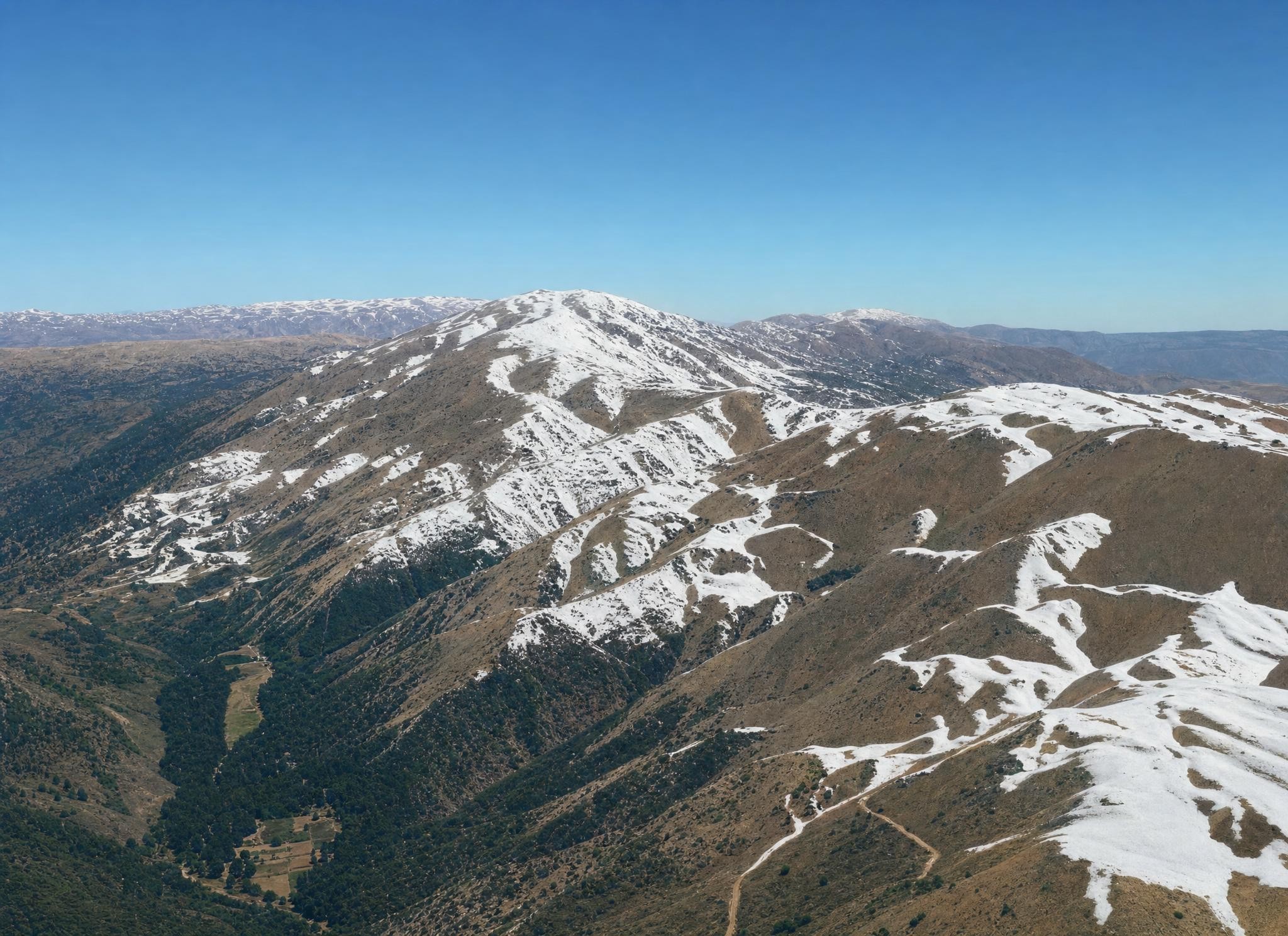 The Hermon range. View toward the southwest.