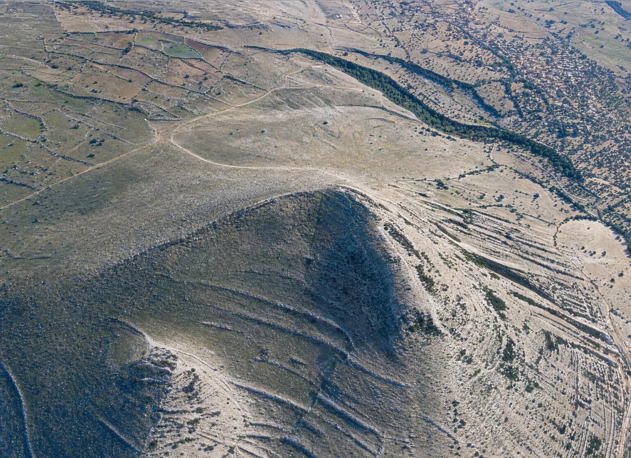 Summit of the Hauran range (Jebel el-Kleb) in snow. View toward the west-northwest.