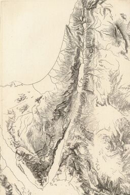  A map drawn entirely in crisp, fine ink lines — coastlines and rivers traced with hand-drawn elegance, terrain suggested by delicate hatching — giving the feel of old copperplate prints without visual clutter.