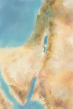  A soft colorfield map where plains, hills, and water are represented by broad, slightly fuzzy fields of color—no hard lines, but landforms emerge naturally from hue transitions. Dreamlike yet geographic.