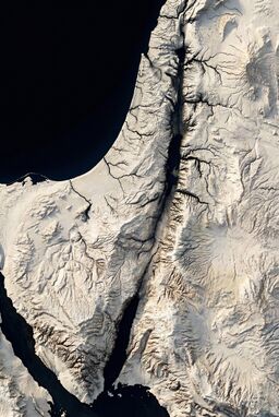  A deep-etched map where valleys are cut into the surface and inked dark, while ridges and mountains rise as lighter untouched spaces — geography carved into light and darkness.