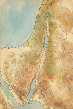  A map combining fine black ink outlines for the coast and rivers with muted hand-applied watercolor washes for the land and sea. Classic antique look but simple and pure.