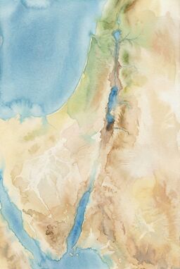  A soft, dreamlike map where rivers and coasts bleed slightly outward like ink dropped on wet paper. Subtle, flowing edges that feel natural and organic, yet map-accurate.