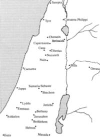 Black-and-white flat atlas map with stippled water bodies, dark shorelines, black city point dots, and thin drainage lines.
