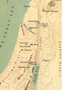 Relief is shown with brown manual shading over a warm tan flat land base; labels and point symbols are printed in dark ink.