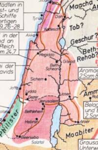 Flat base map with hand-colored regional washes, black outlines, black place labels, and dotted orange route lines.