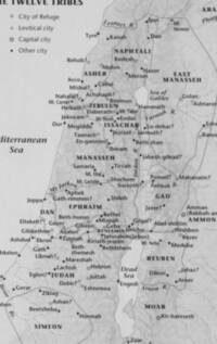 Monochrome bare-earth atlas style with gray land shading, white water, black typography, and simple black point symbols for city categories.