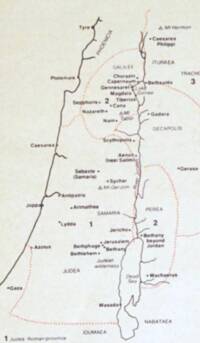 Map uses a restrained two-color style: dark brown linework and labels over a pale flat base, with reddish dotted regional boundaries.