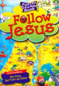 Bright cartoon-style Bible map cover with flat yellow land, cyan water, illustrated hills, palms, small dark handwritten place labels, and large playful title lettering.
