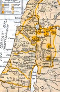 Flat two-color atlas style with warm tan land, white water, dark brown-black labeling and linework, orange political tints and territorial bands, plus a visible graticule.