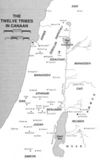 Monochrome flat Bible atlas map with white land, gray water, black typographic hierarchy, and thin boundary and river linework.