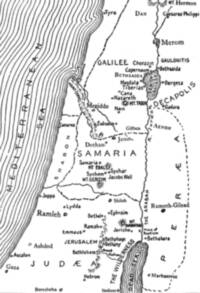 Monochrome hand-lettered atlas map with white ground and black linework, dense sea hachures, dashed regional boundaries, and manual relief hachures.
