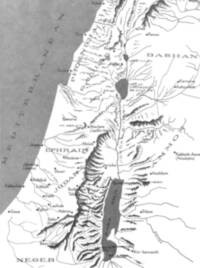 Monochrome atlas map with white land, gray water, dark linework, and manual shaded relief; typography mixes large spaced regional names with small title-case city labels and compact all-caps physical labels.