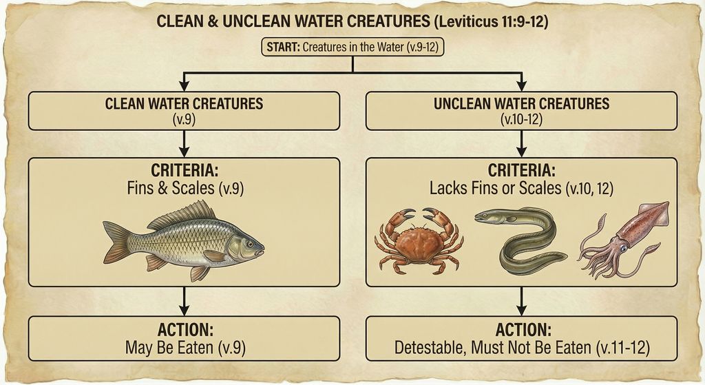 Clean and Unclean Water Creatures