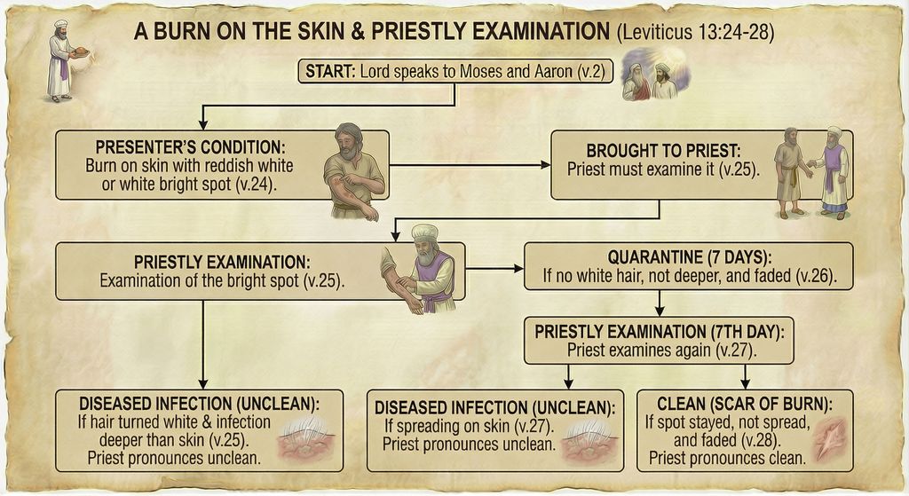 A Burn on the Skin and Priestly Examination