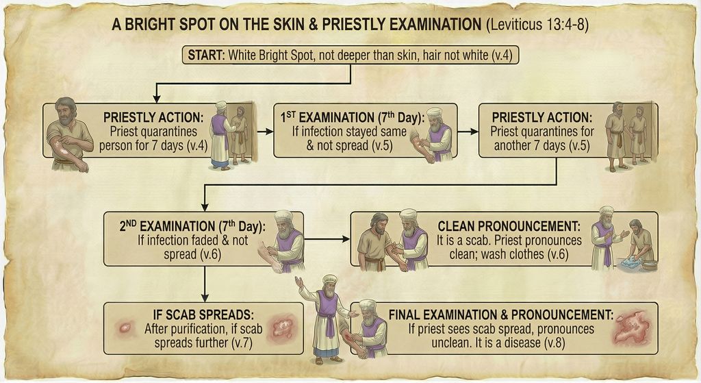 A Bright Spot on the Skin and Priestly Examination